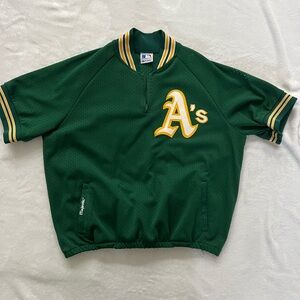Vintage Oakland Athletics A's Dugout Jacket Size L Majestic